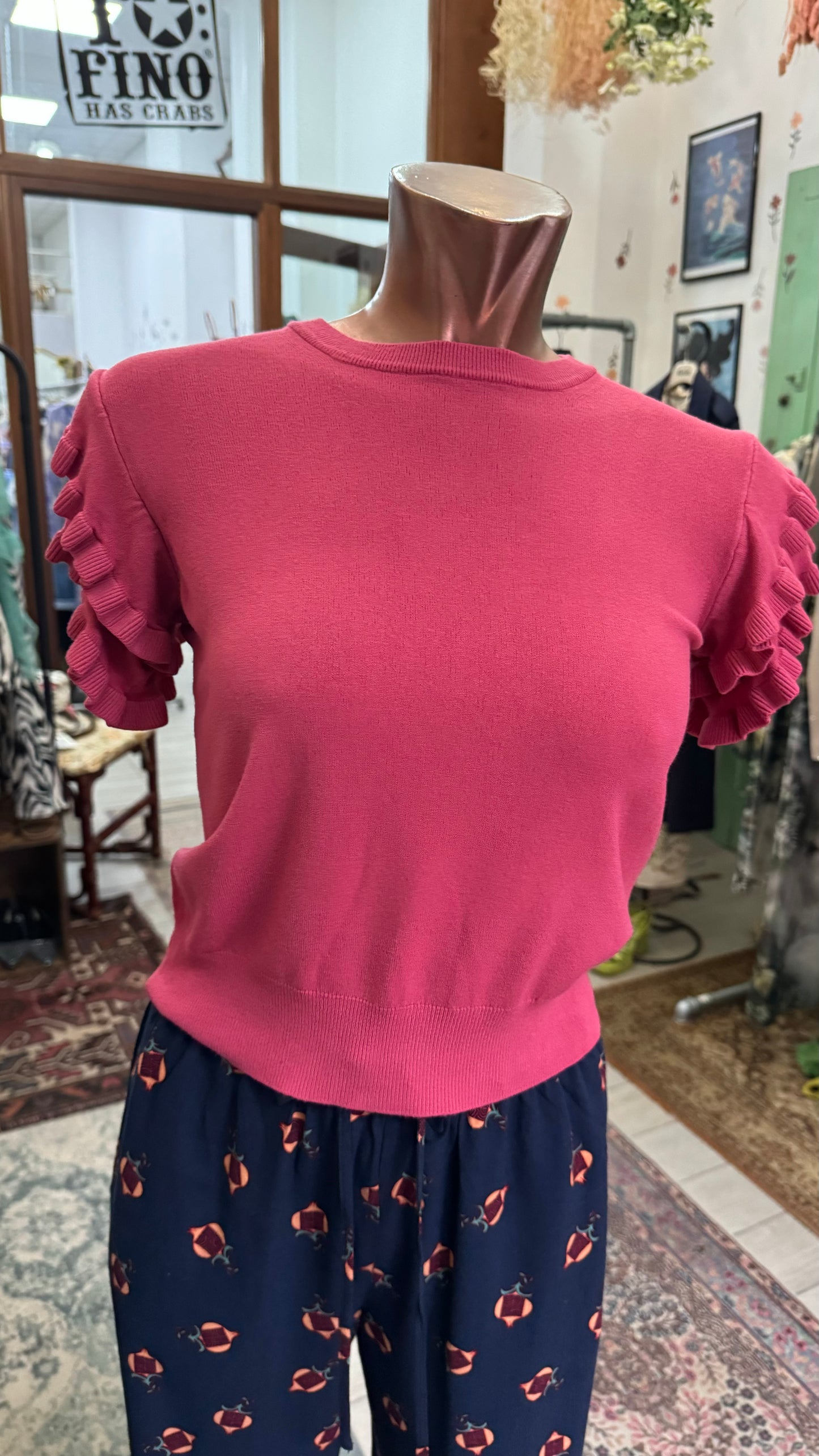 Maglia con rouge 100% viscosa