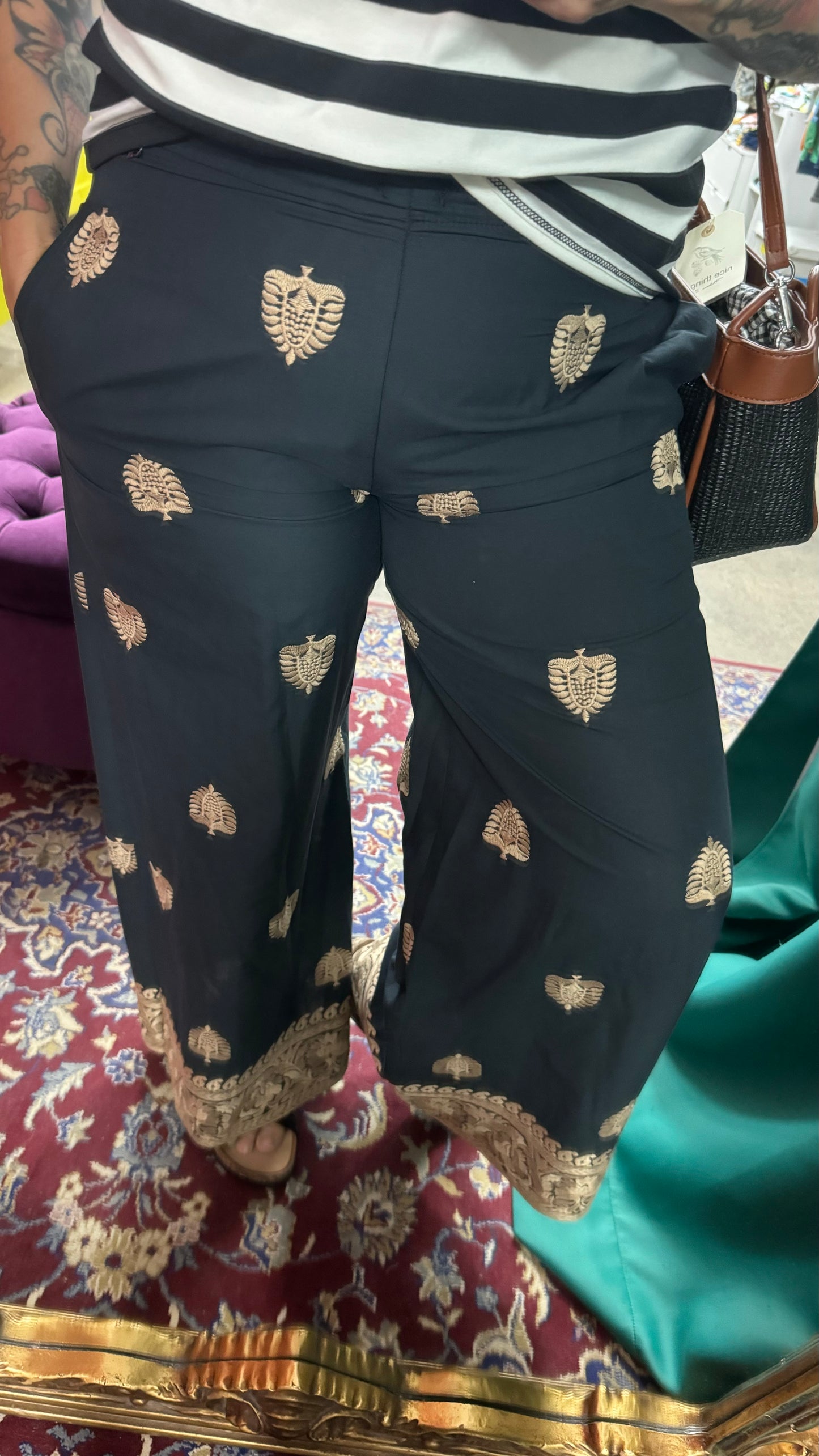 Pantalone ricamo