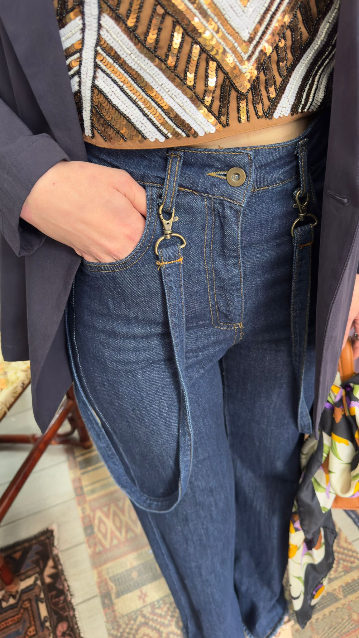 Jeans bretelle
