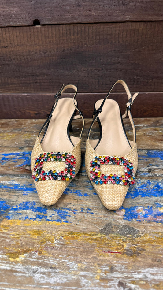 Sling back rafia
