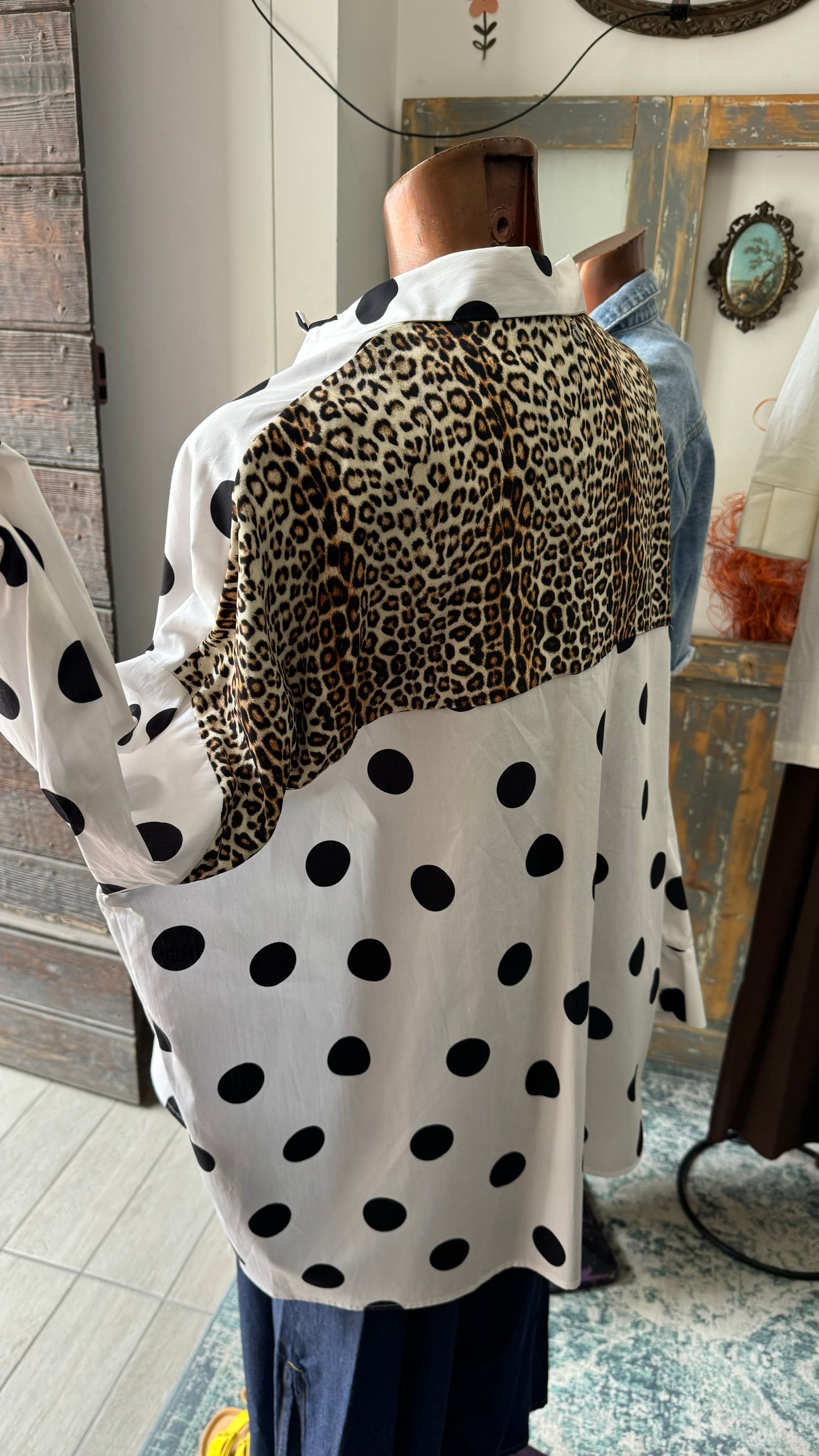 Camicia a pois