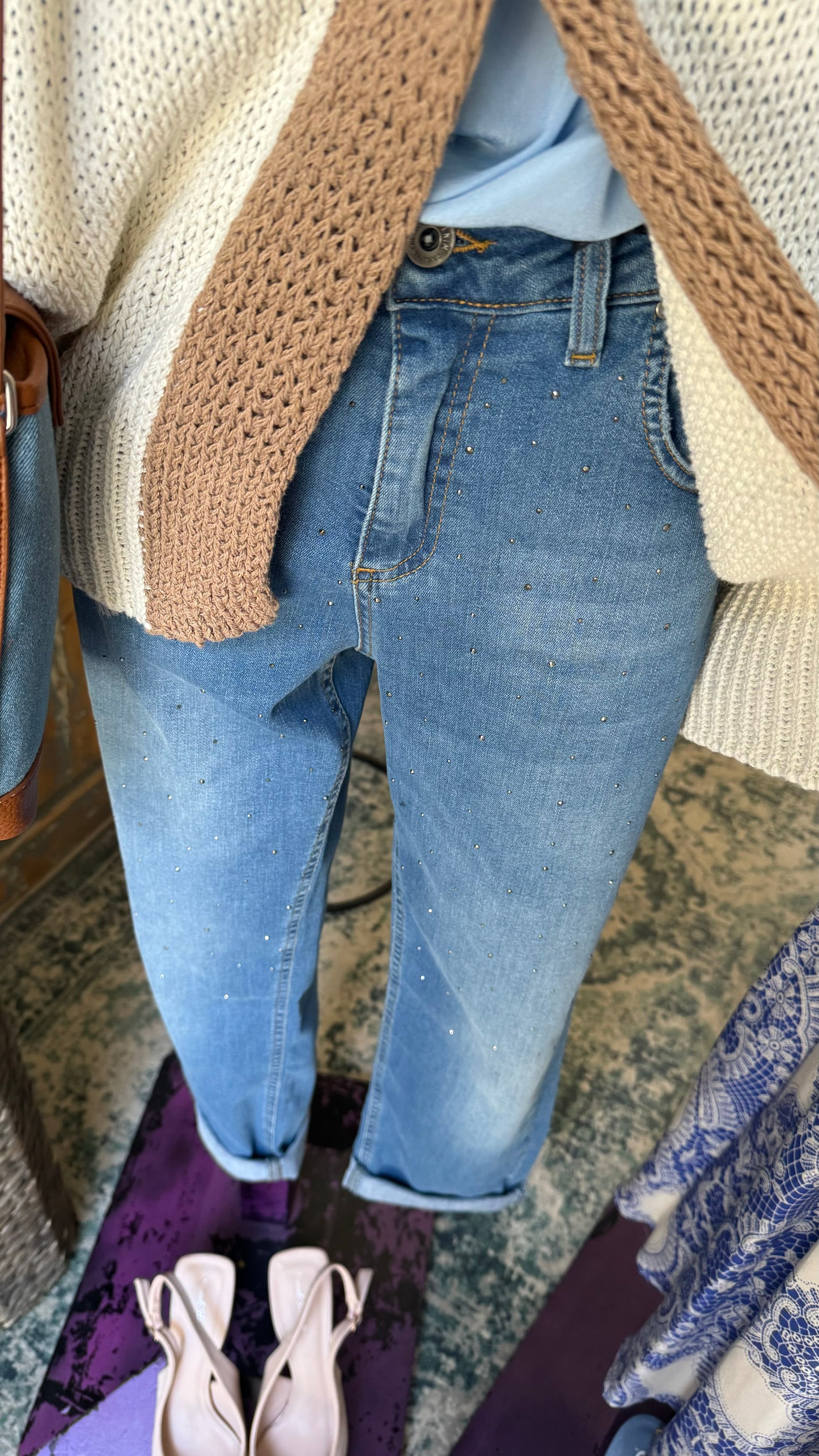 Jeans borchie