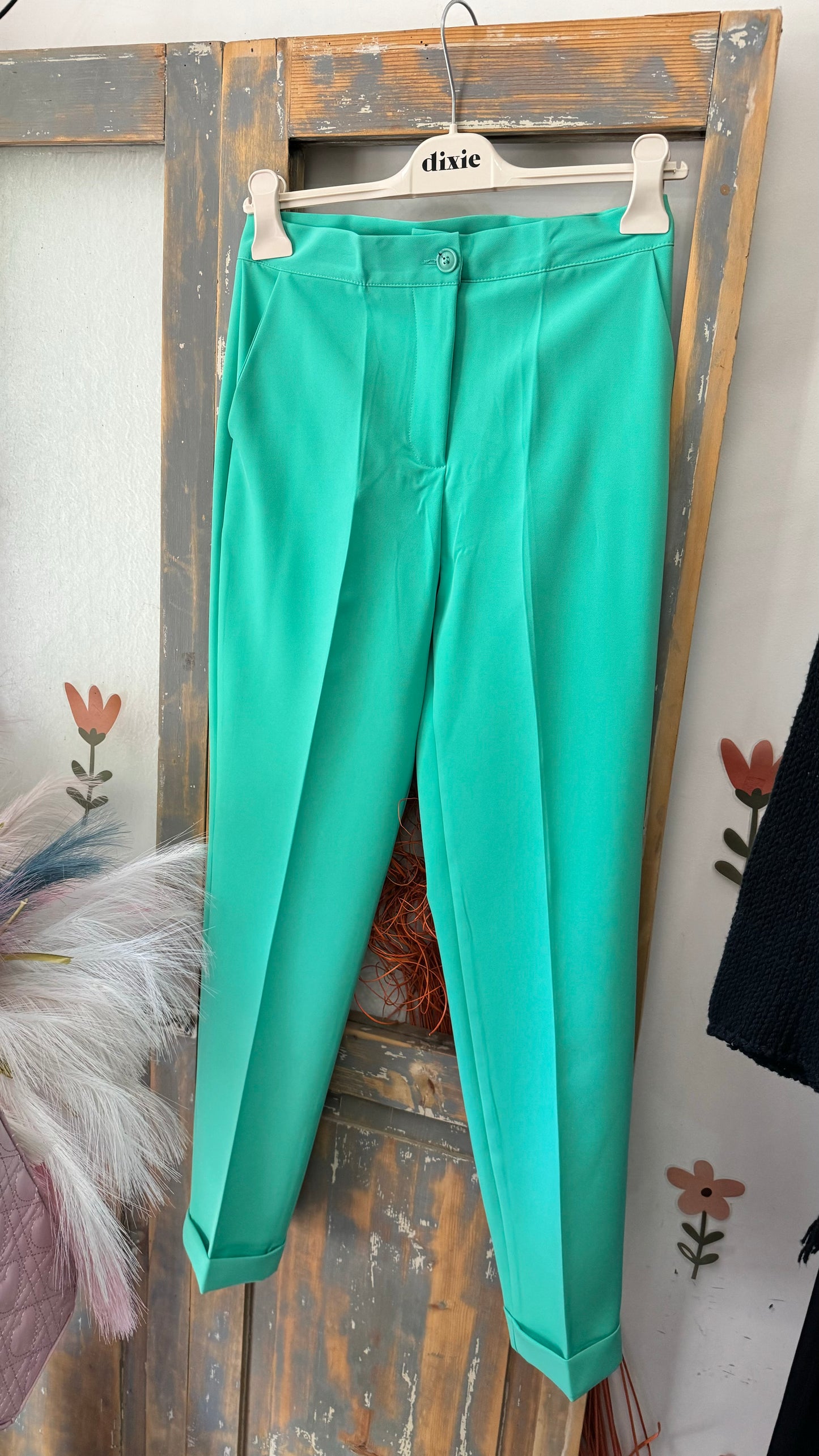 Pantalone verde acqua
