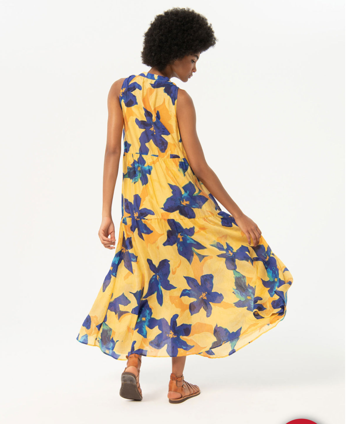 Abito fiori blu