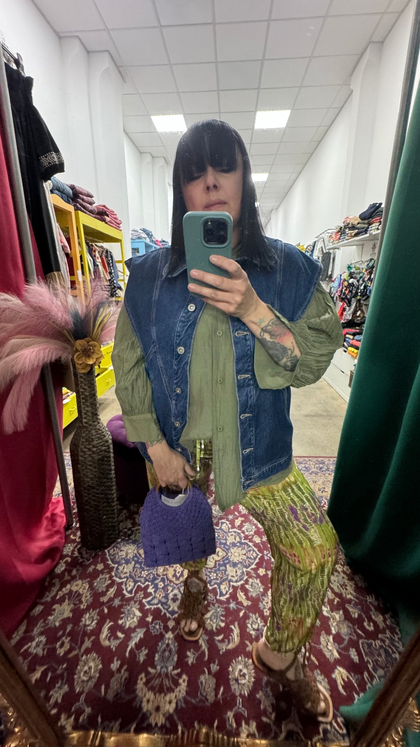Gilet in denim oversize
