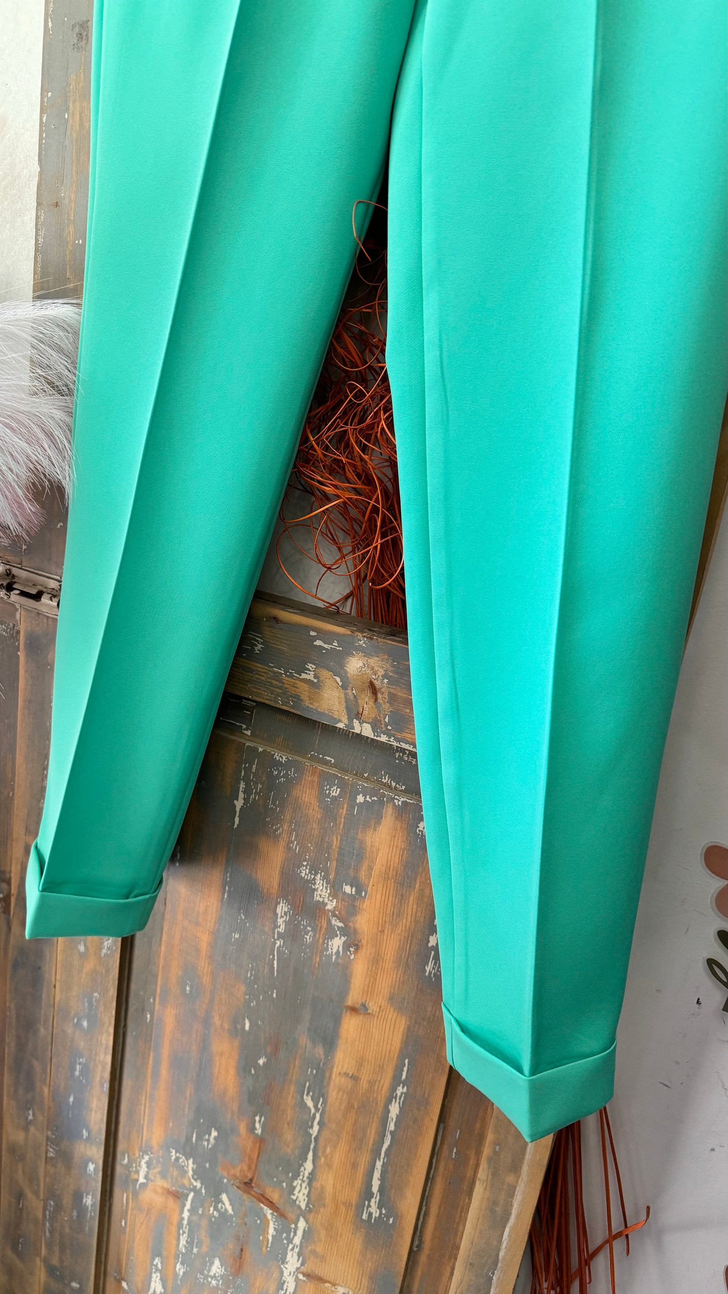 Pantalone verde acqua