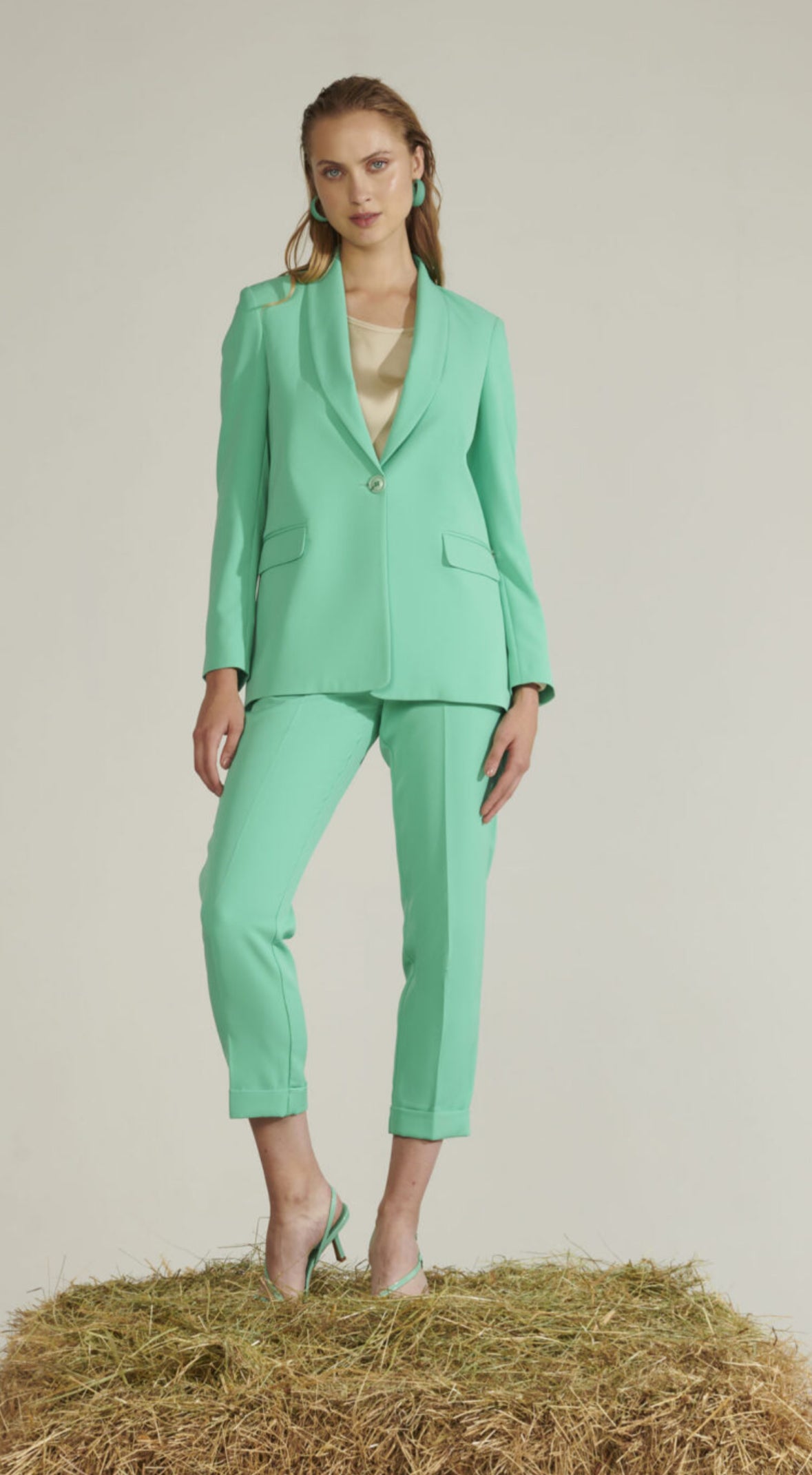 Pantalone verde acqua