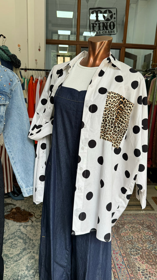 Camicia a pois
