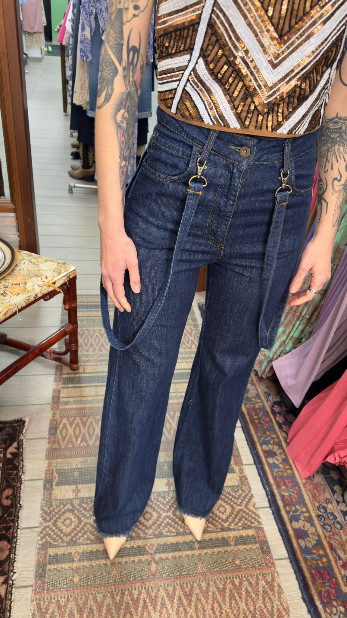 Jeans bretelle