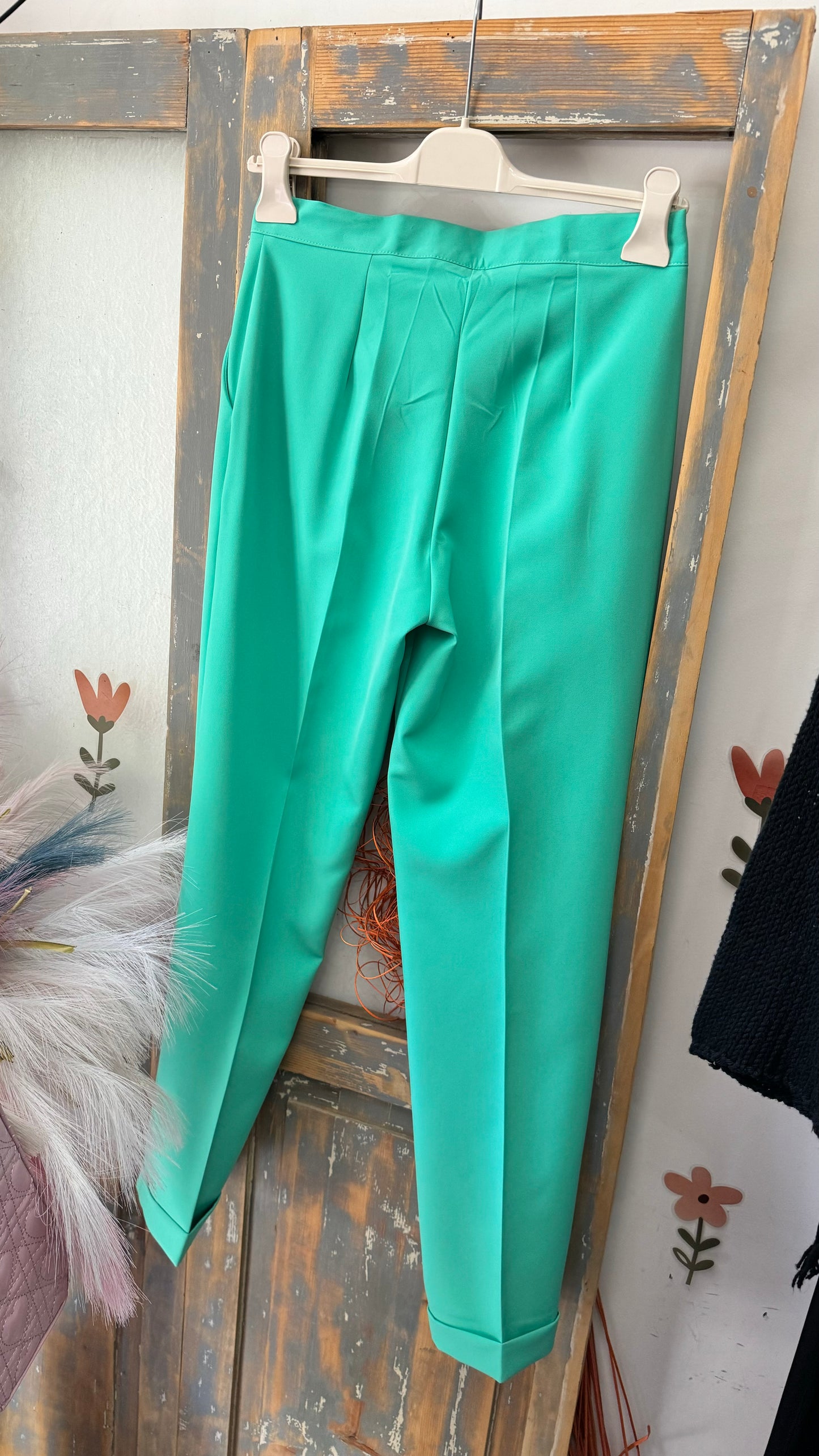 Pantalone verde acqua